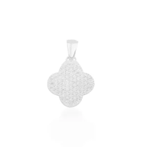Collar "Flor de Brillo en Plata"