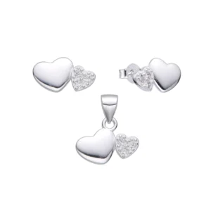 Juego "Doble Corazón Brillante"