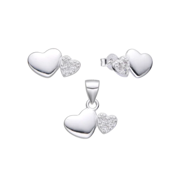 Juego "Doble Corazón Brillante"