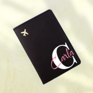 Porta Pasaporte "Jet Black Elegance"