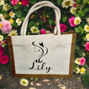 Bolso Mini de Yute y Lona