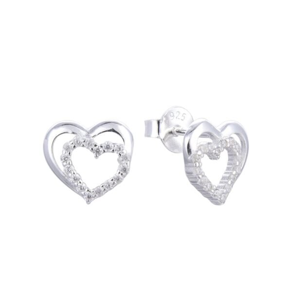 S-24016 Aretes Corazón Amor Eterno