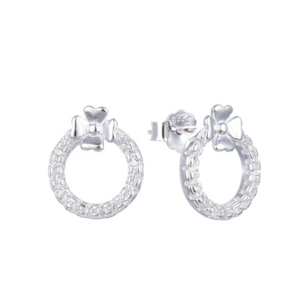 S-24030 Aretes Círculo con Moño